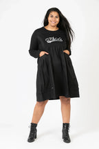 Pomme Rouge Kleid C6652, Schwarz/Silber