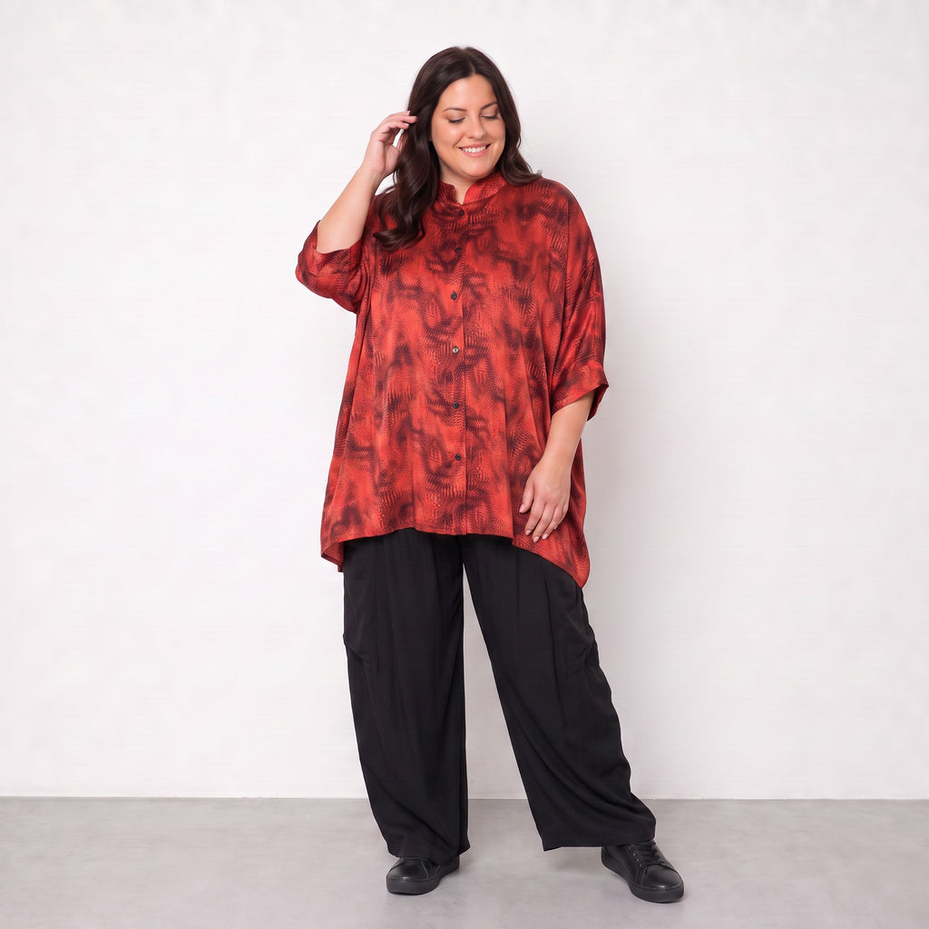 AKH Premium · Blusa · Calypso · 7116 · Rosso/Nero