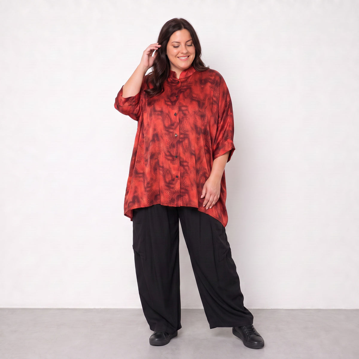 AKH Premium · Blusa · Calypso · 7116 · Rosso/Nero