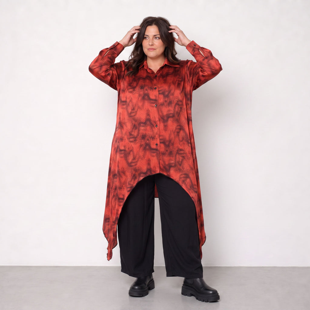 AKH Premium · Blouse · Calypso · 7135 · Red/Black