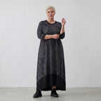 AKH Fashion Kleid 7235 Caramba, Dunkelgrau-Schwarz