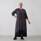 AKH Fashion Kleid 7235 Caramba, Dunkelgrau-Schwarz