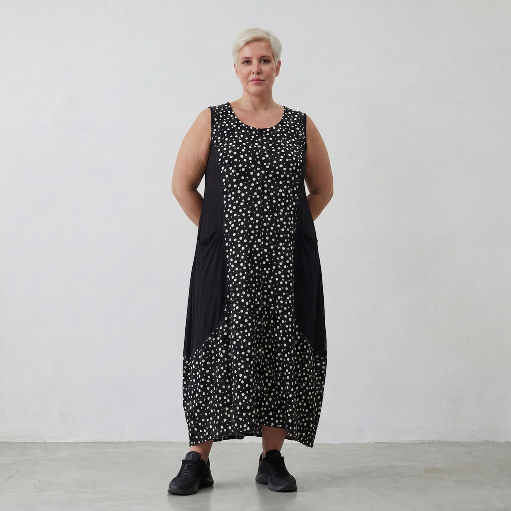 AKH 1920 Kleid, Schwarz-Weiß