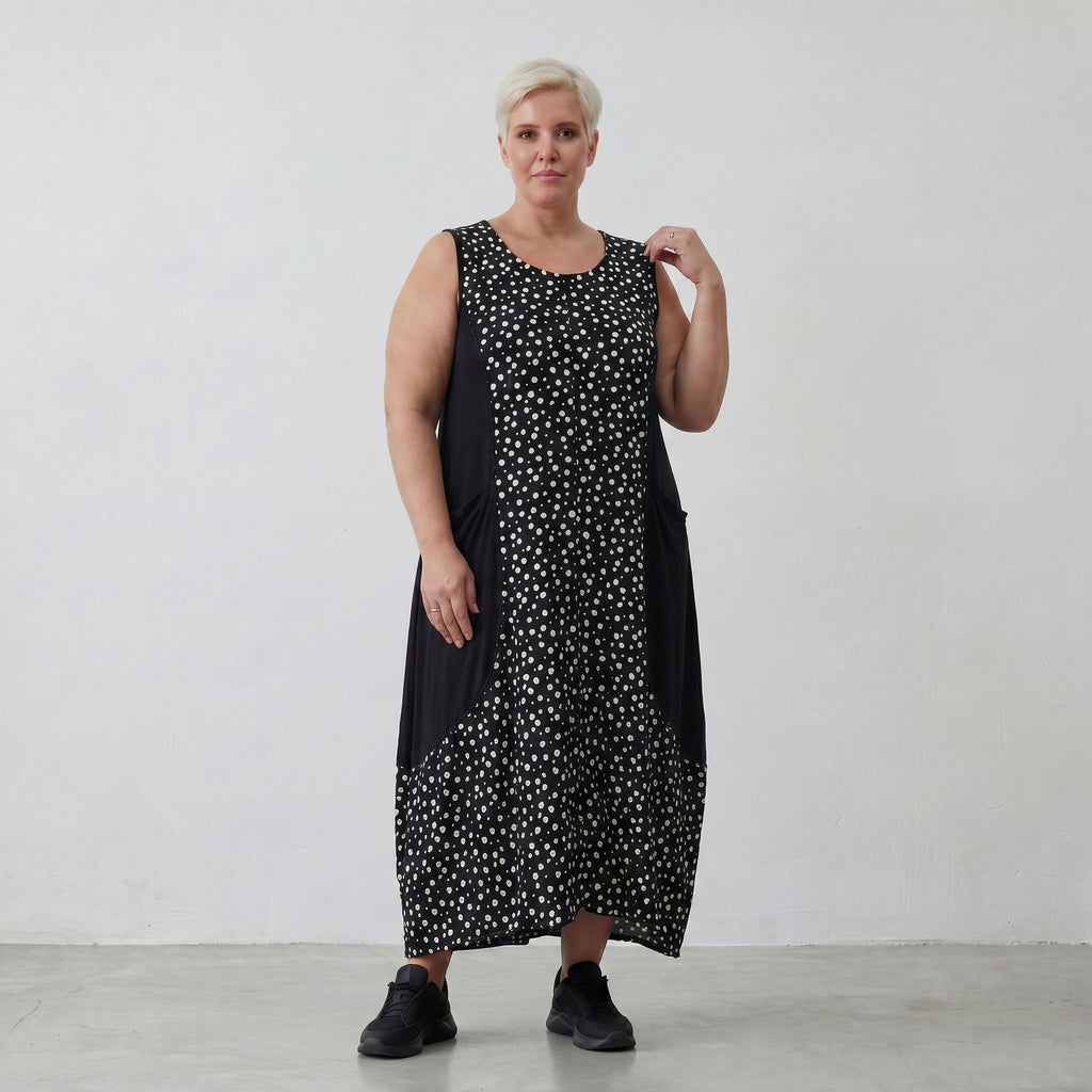 AKH 1920 Kleid, Schwarz-Weiß