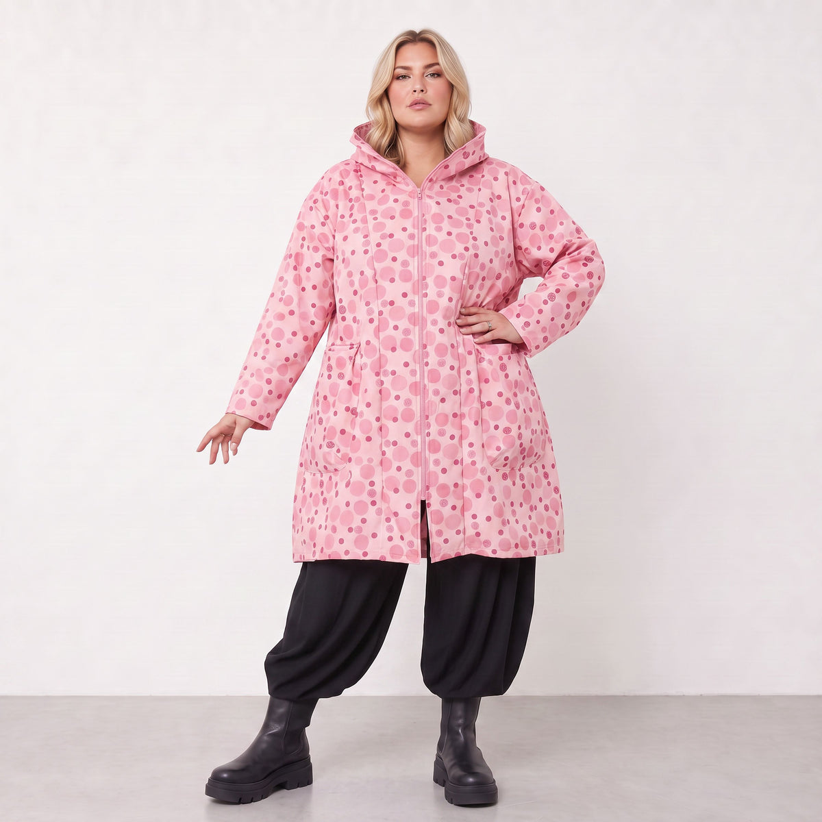 AKH Fashion · Coat · CurvyStorm · 2276 · Pink/Multi
