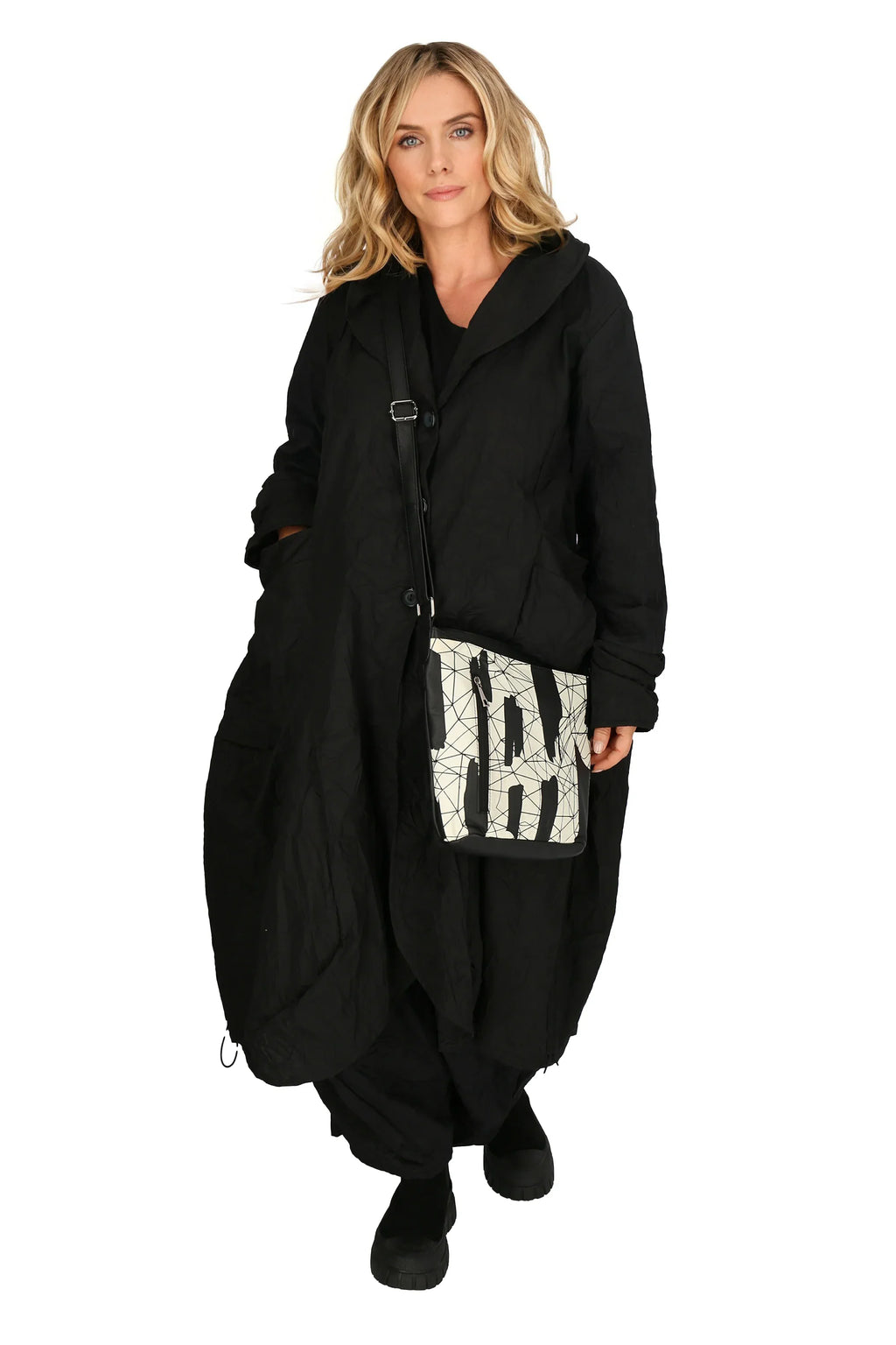 AKH Fashion Tasche DJ002 Baggy, Schwarz/Grafik