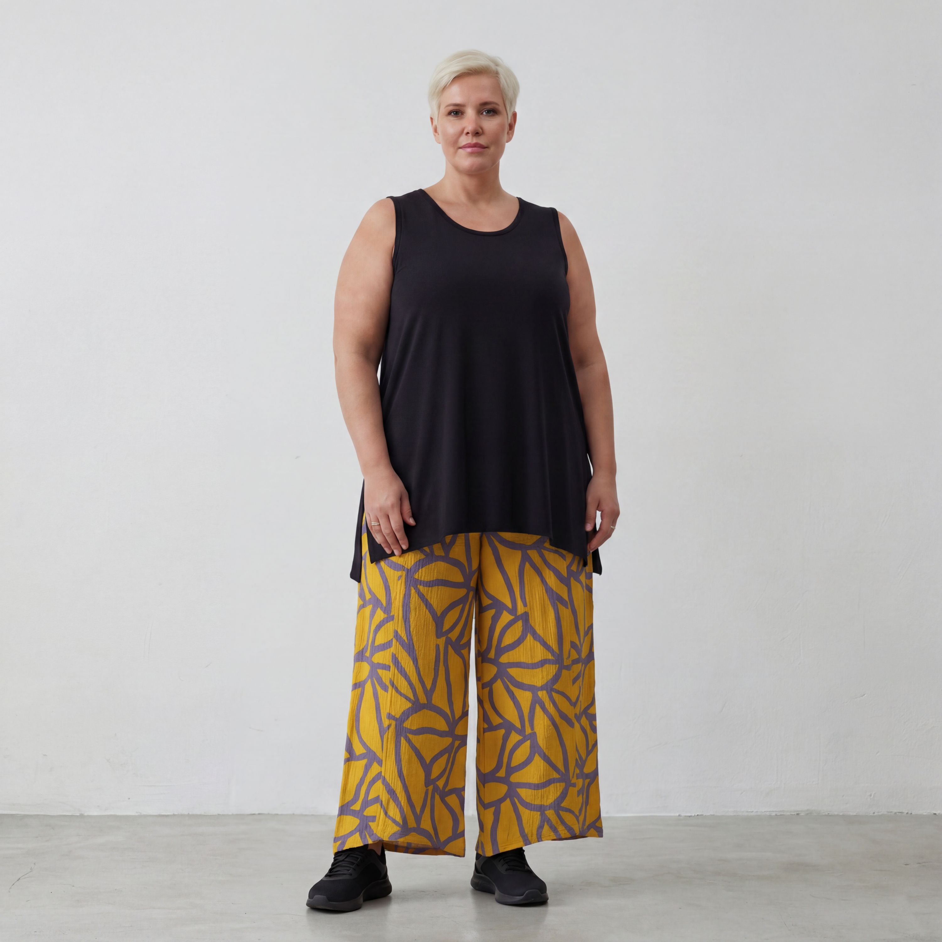 AKH Fashion Hose 6927 Dani, Gelb/Fliedergrau