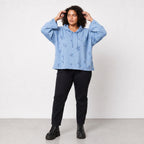 Papita · Hoody · DestroyedStar · 7253 · JeansBlue