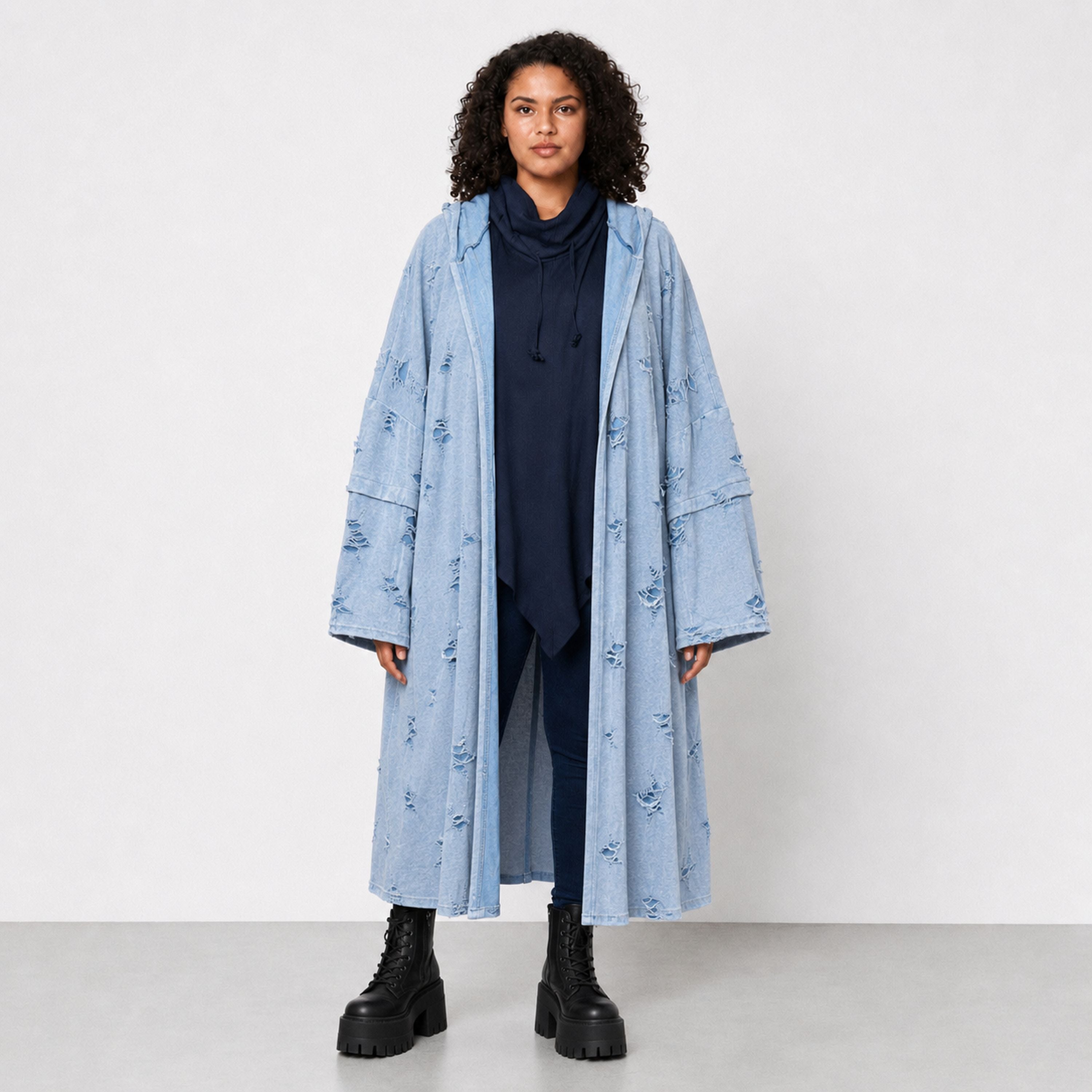 Papita · Cardigan · DestroyedStar · 7274 · JeansBlue