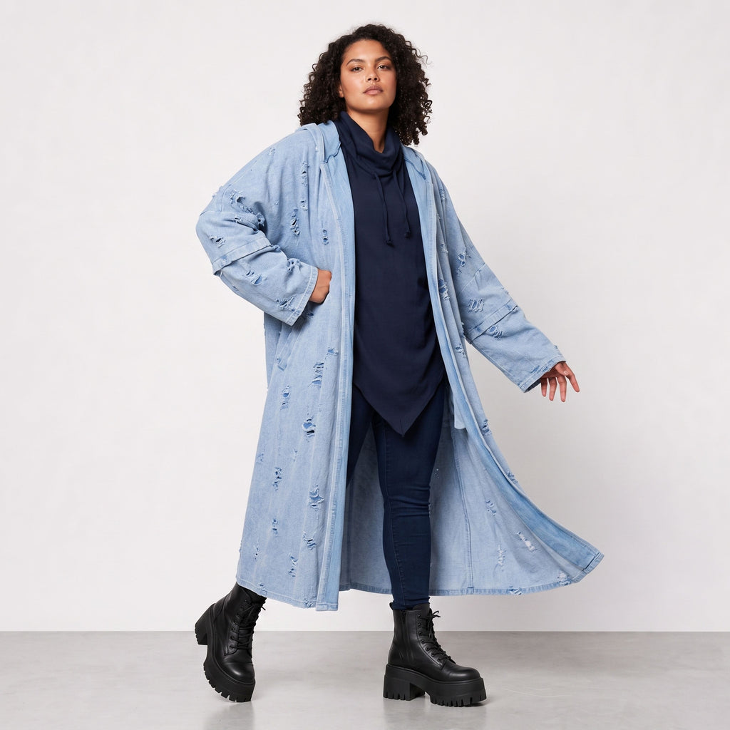 Papita · Cardigan · DestroyedStar · 7274 · JeansBlue