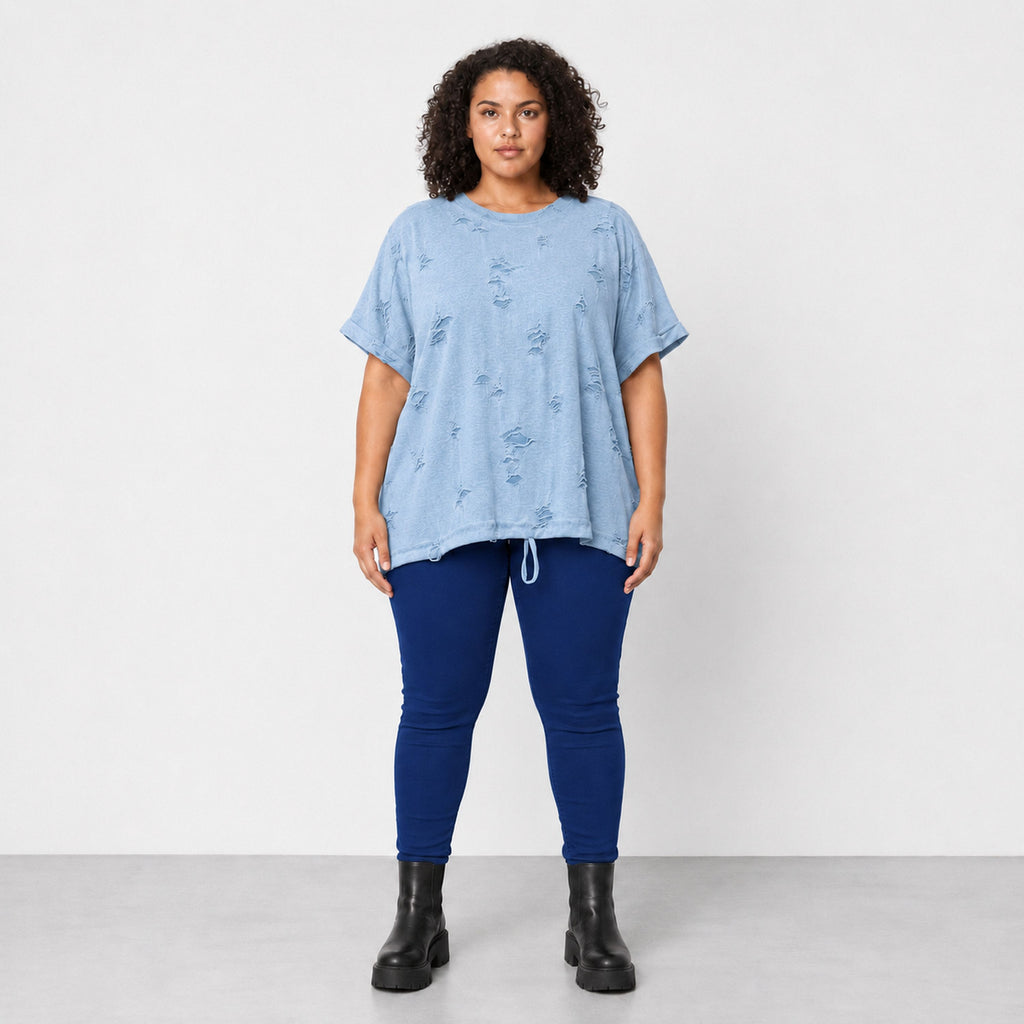 Papita · Shirt · DestroyedStar · 7255 · JeansBlue
