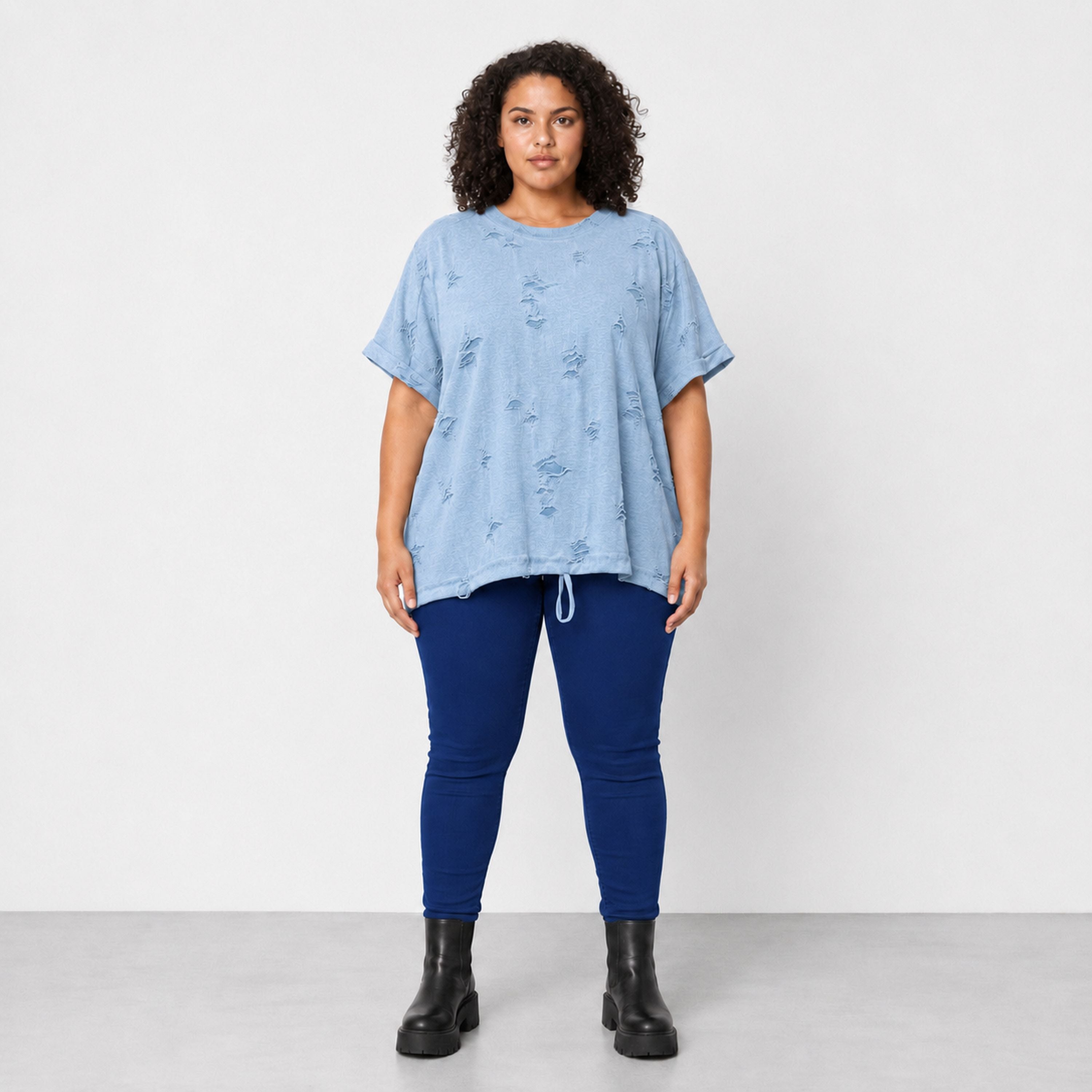Papita · Shirt · DestroyedStar · 7255 · JeansBlue