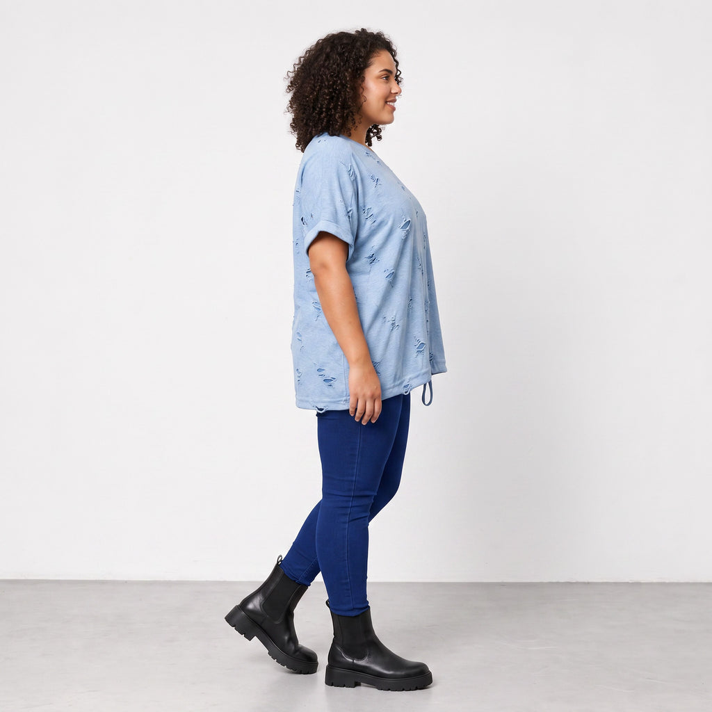 Papita · Shirt · DestroyedStar · 7255 · JeansBlue