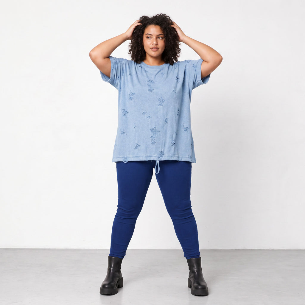 Papita · Shirt · DestroyedStar · 7255 · JeansBlue