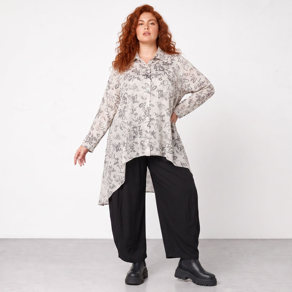 AKH Premium · Blouse · Divina · 7149 · White/Grey