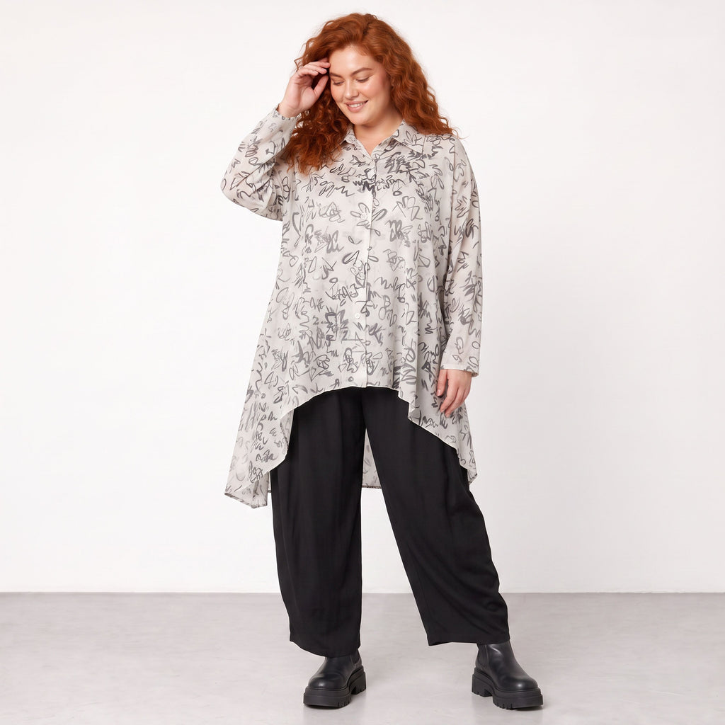 AKH Premium · Blouse · Divina · 7149 · White/Grey