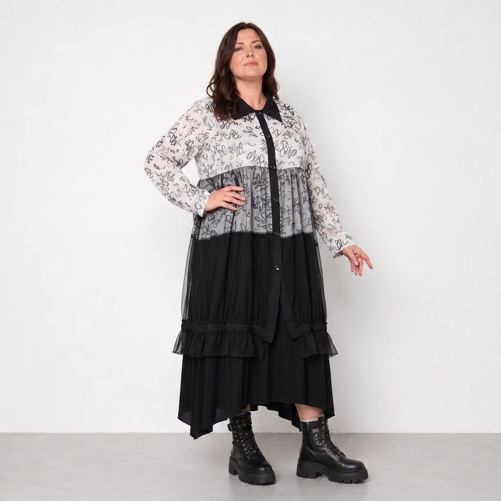 AKH Premium · Blouse · Divina · 7136 · White/Grey