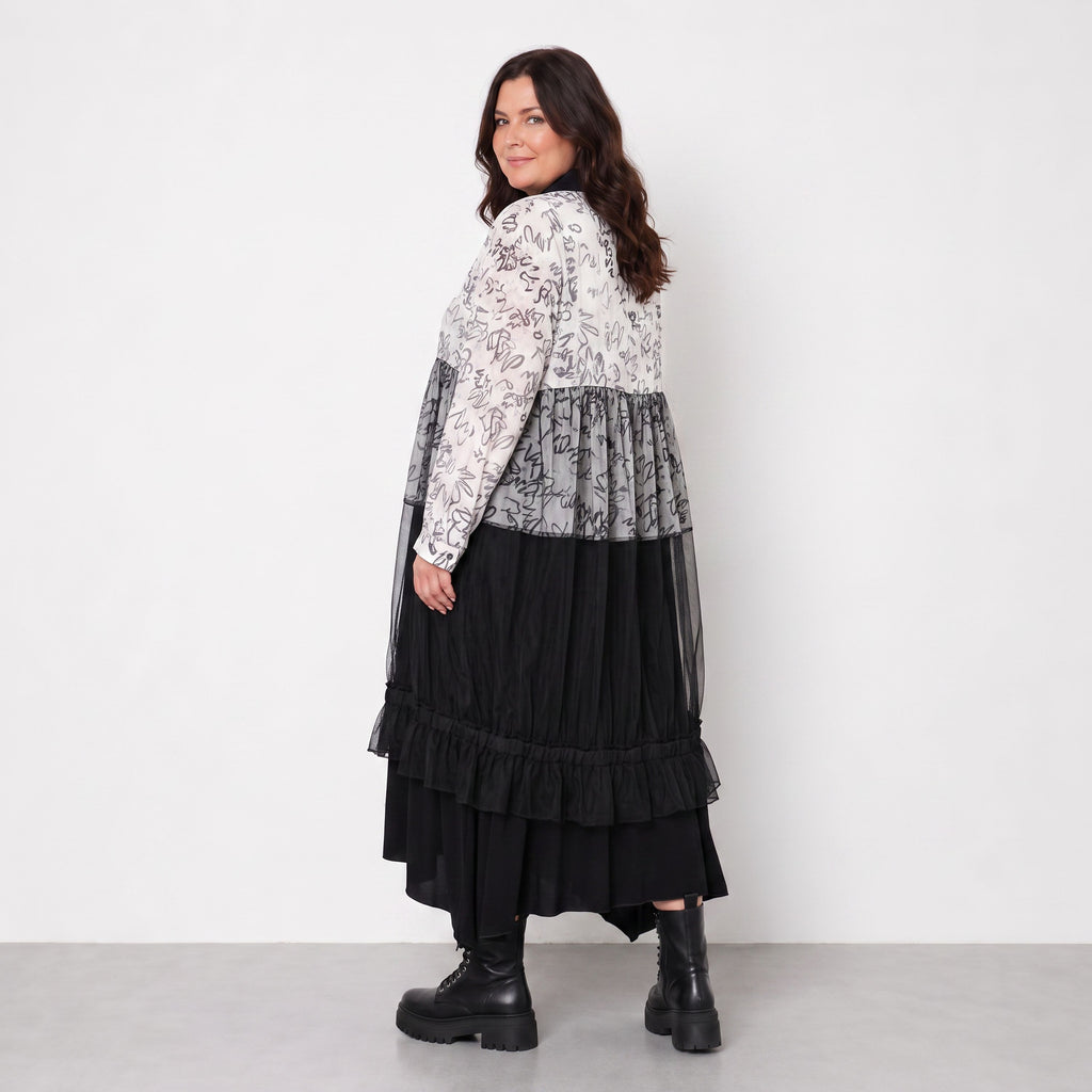 AKH Premium · Blouse · Divina · 7136 · White/Grey