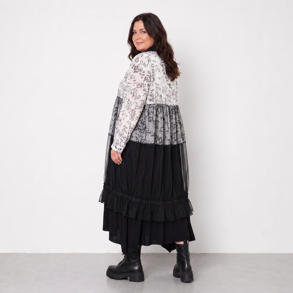 AKH Premium · Blouse · Divina · 7136 · White/Grey