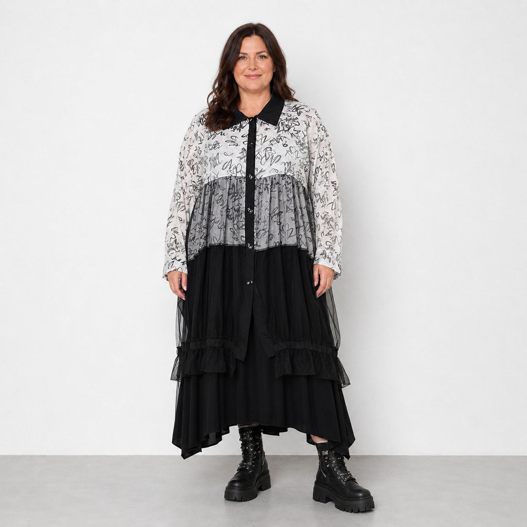 AKH Premium · Blouse · Divina · 7136 · White/Grey