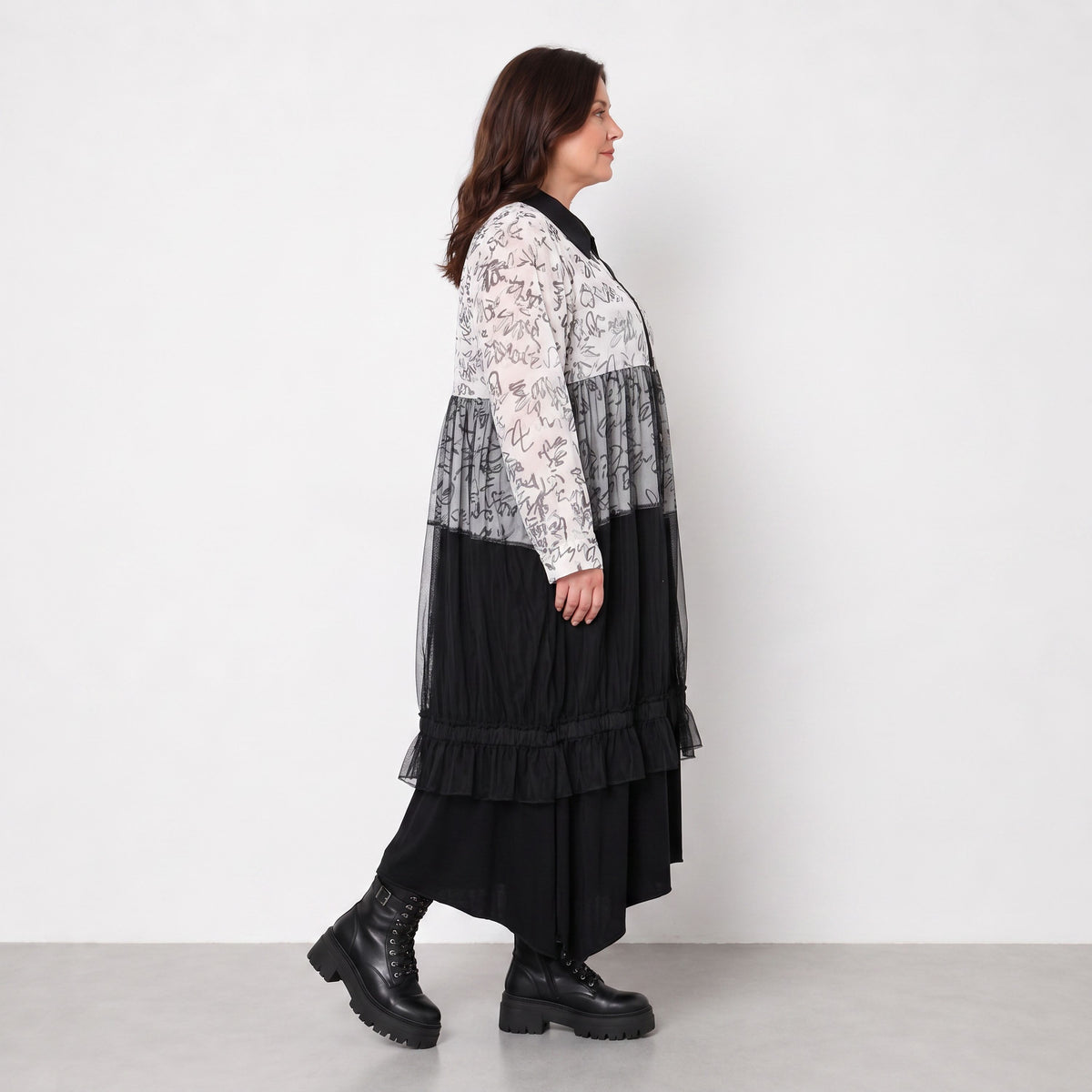 AKH Premium · Blouse · Divina · 7136 · White/Grey