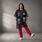 Funky Diva Netz-Shirt Kurzarm mit Rundhals – leicht & stylish