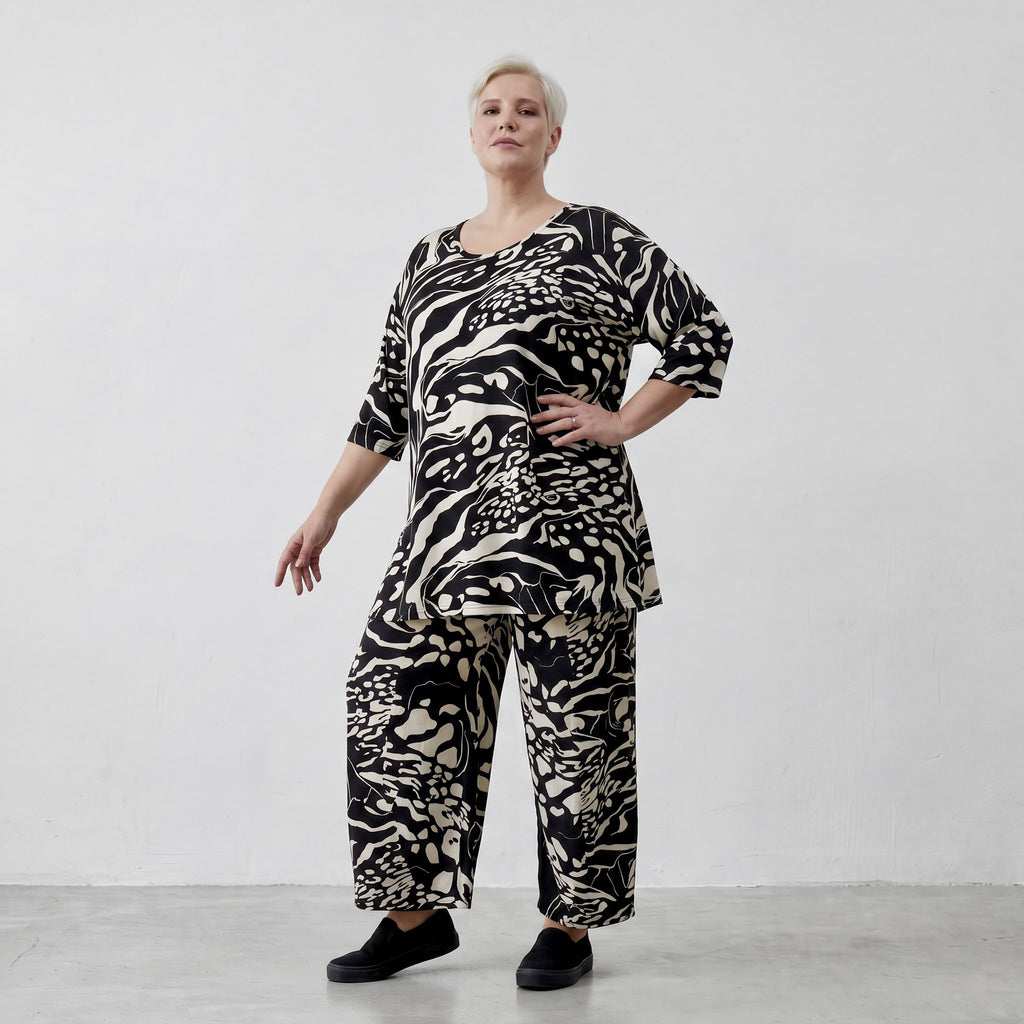 AKH 1892 Shirt, Black-Ecru