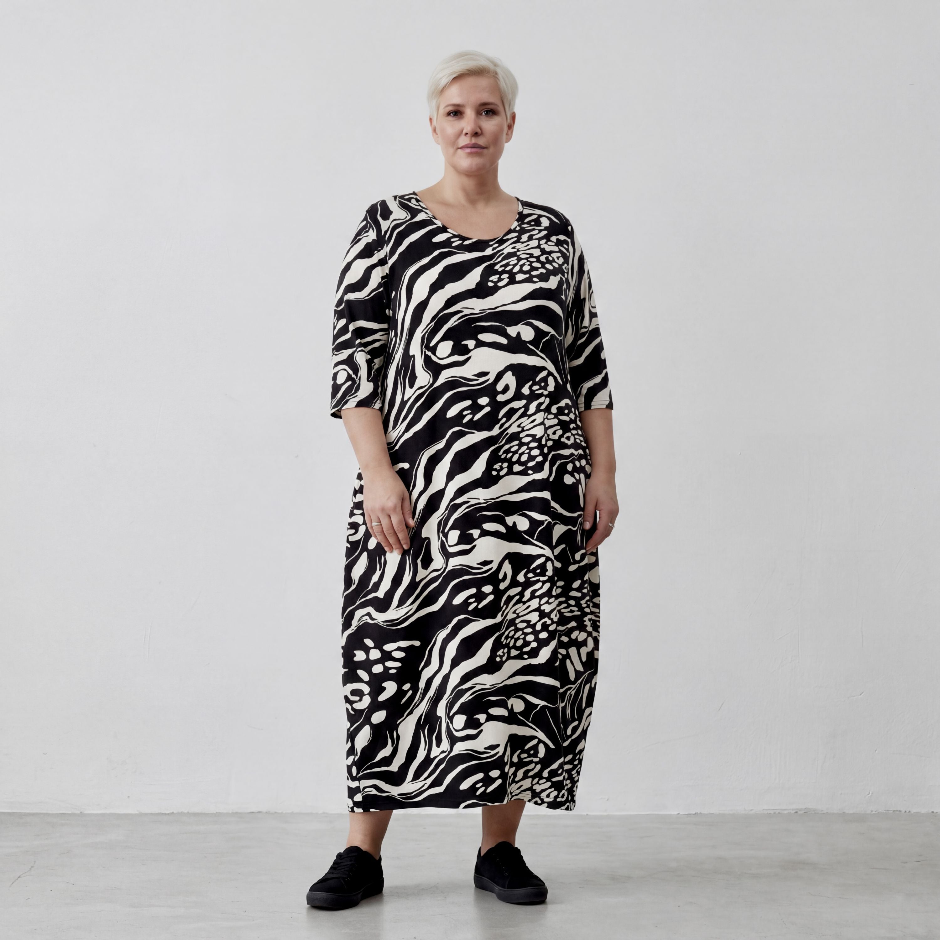 AKH Fashion Kleid 1926 Evelyn, Schwarz/Ecru