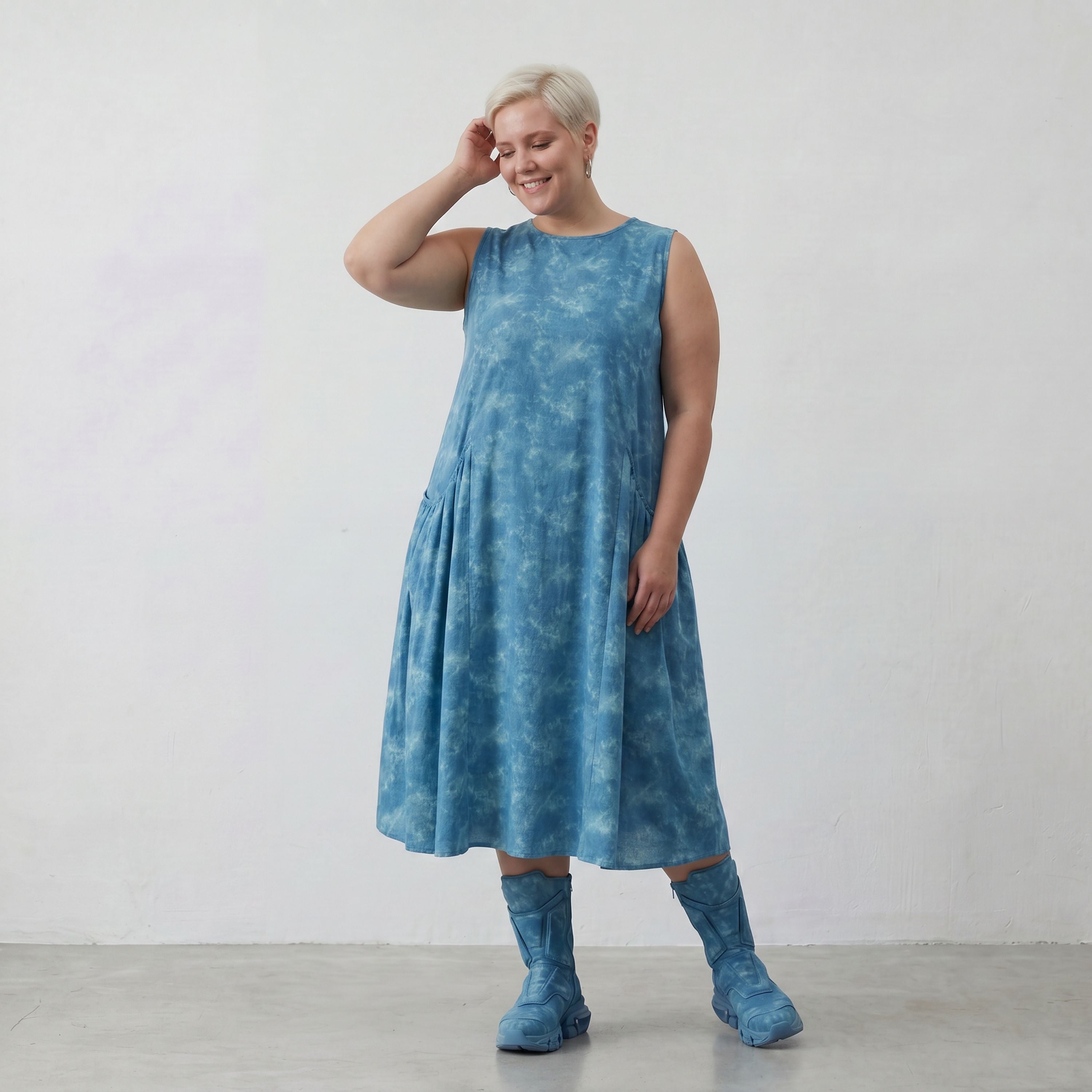AKH Premium Kleid 7058 Fabiella, Aquablau
