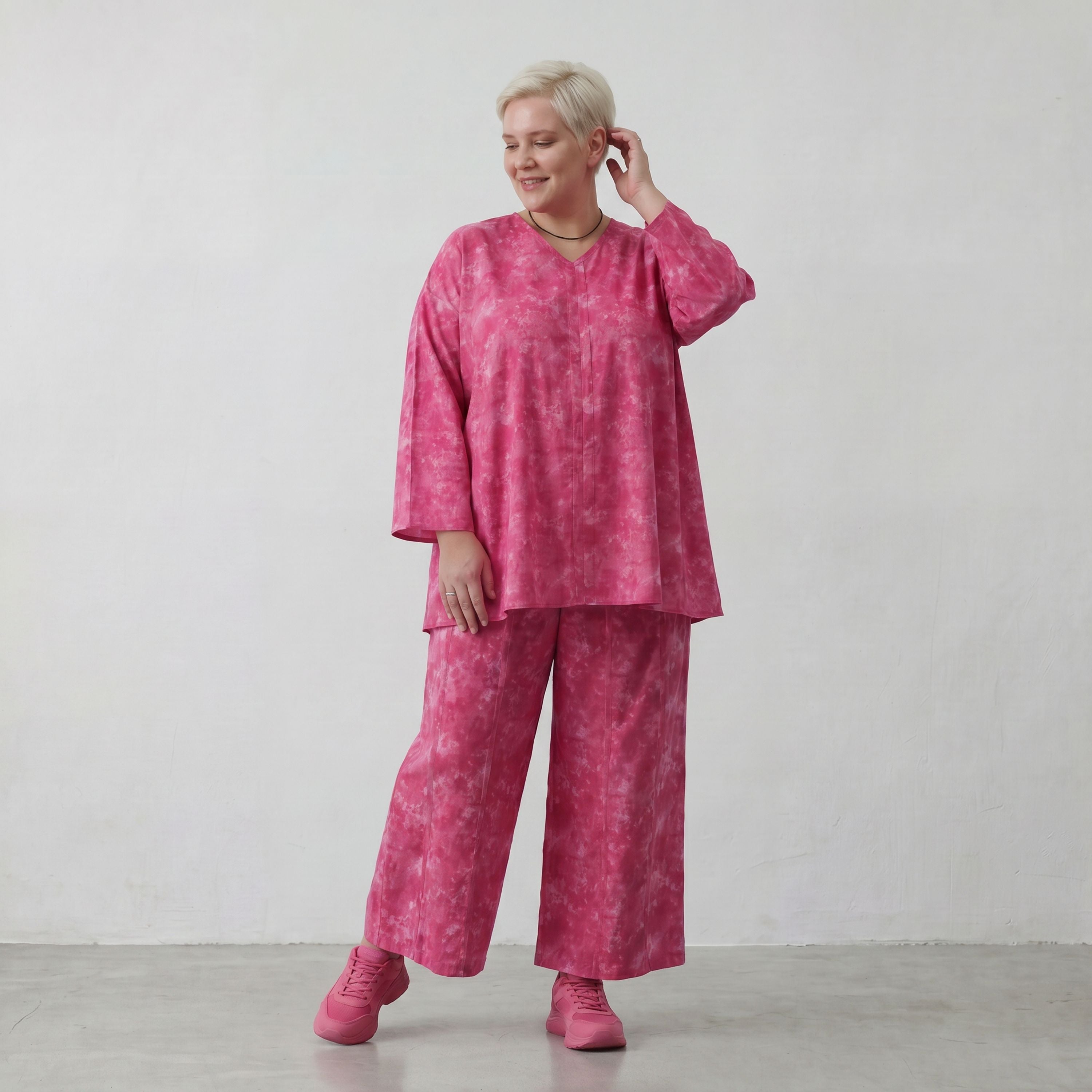 AKH Premium Hose 7074 Fabiella, Fuchsia