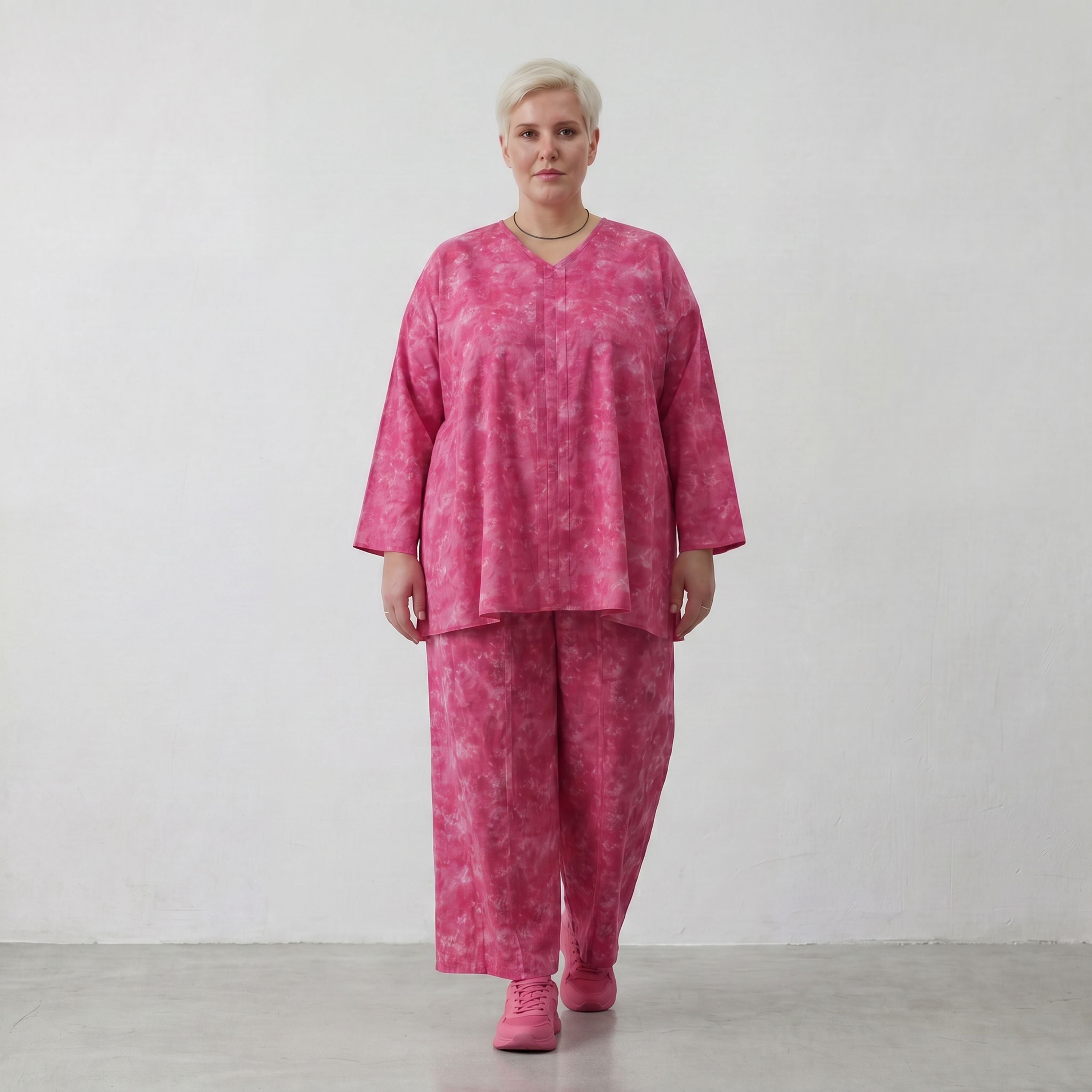 AKH Premium Hose 7074 Fabiella, Fuchsia