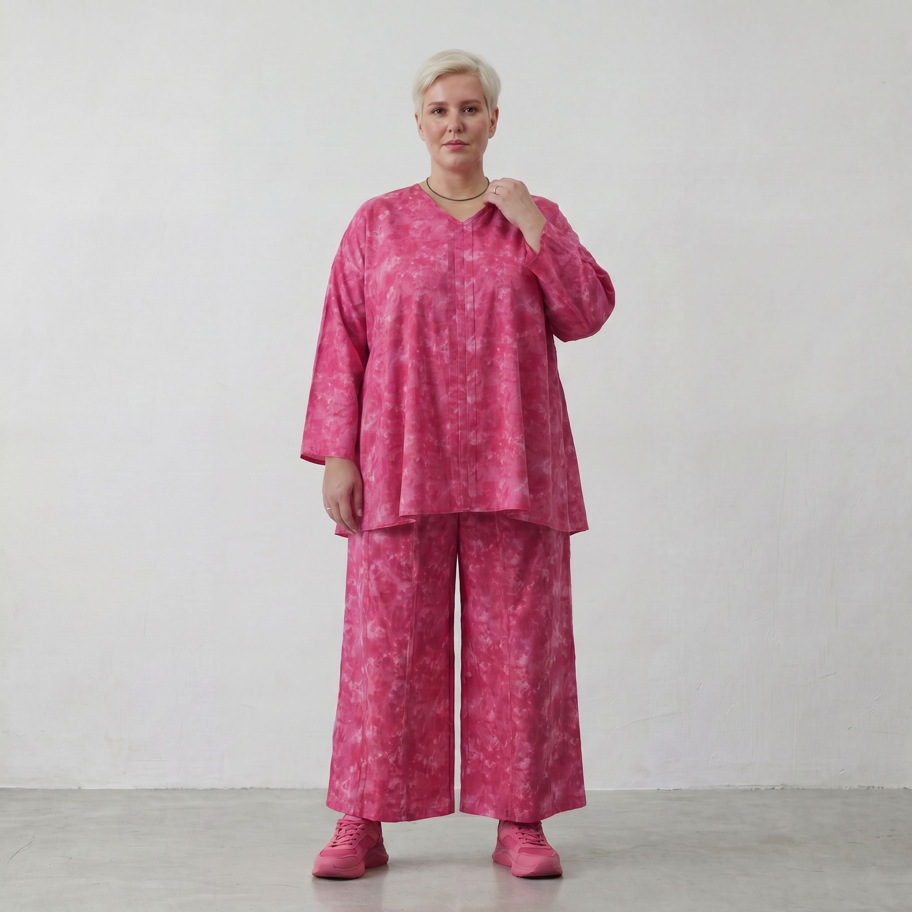 AKH Premium Hose 7074 Fabiella, Fuchsia