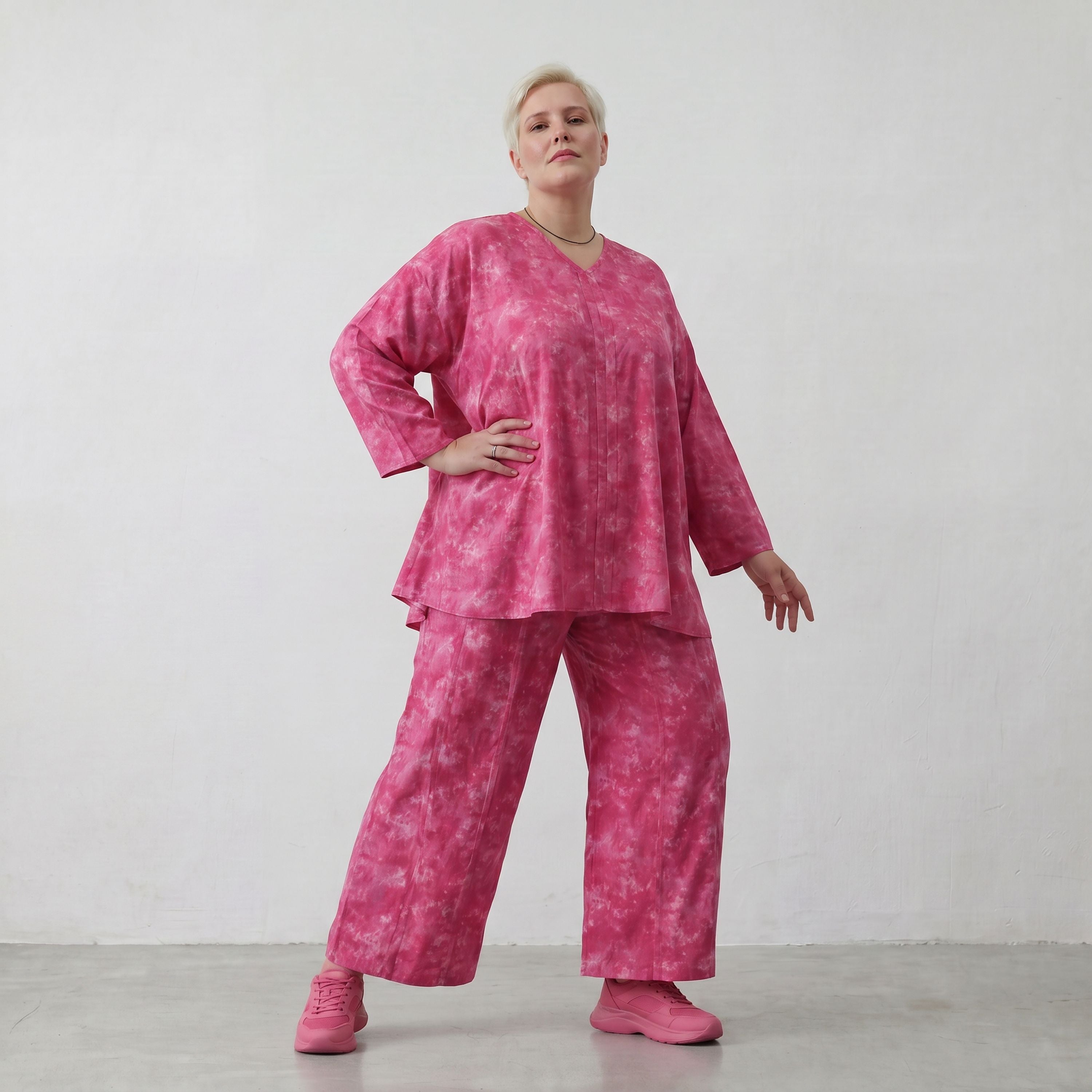 AKH Premium Hose 7074 Fabiella, Fuchsia