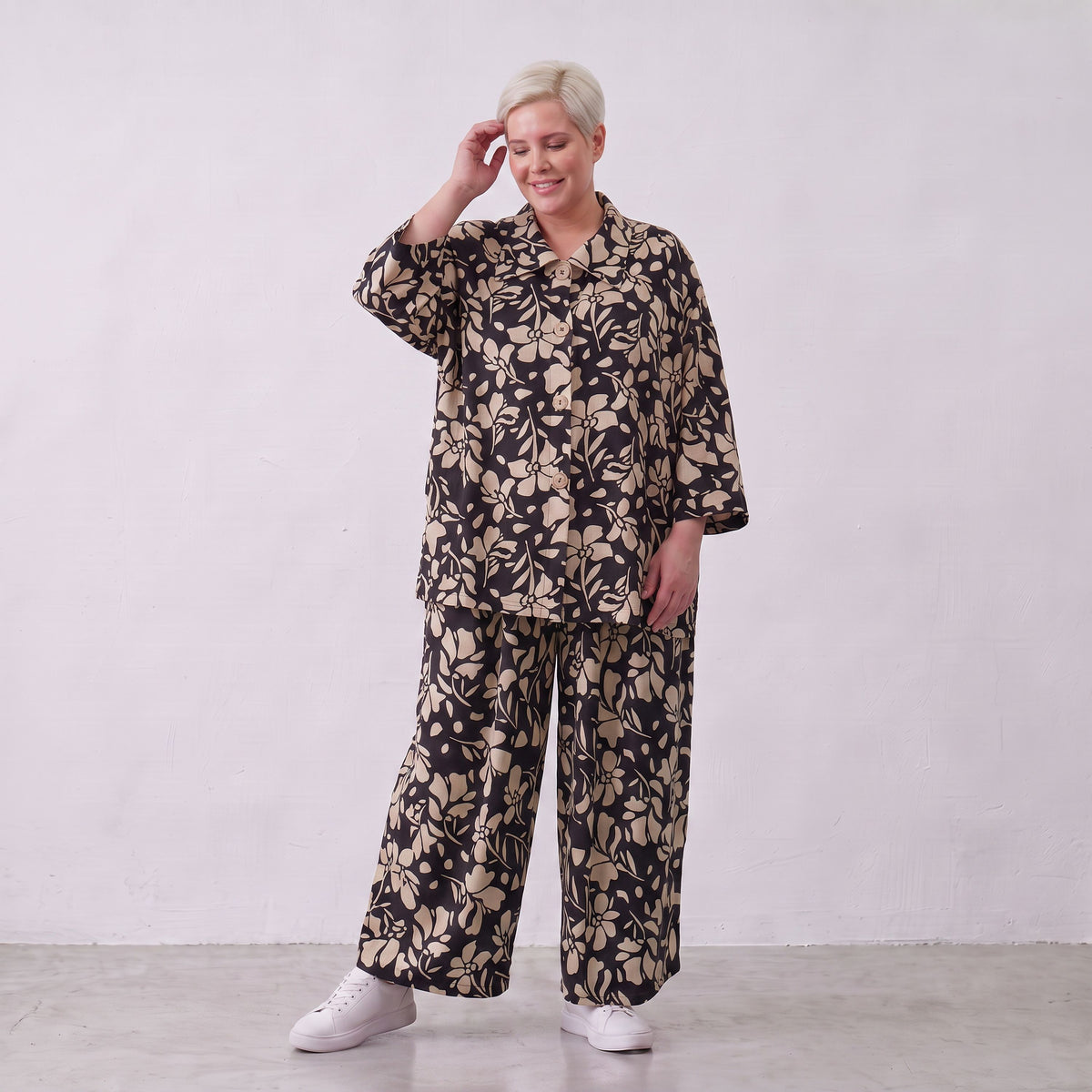 AKH Fashion · Bluse · Flowing · 7092 · NovaBlack