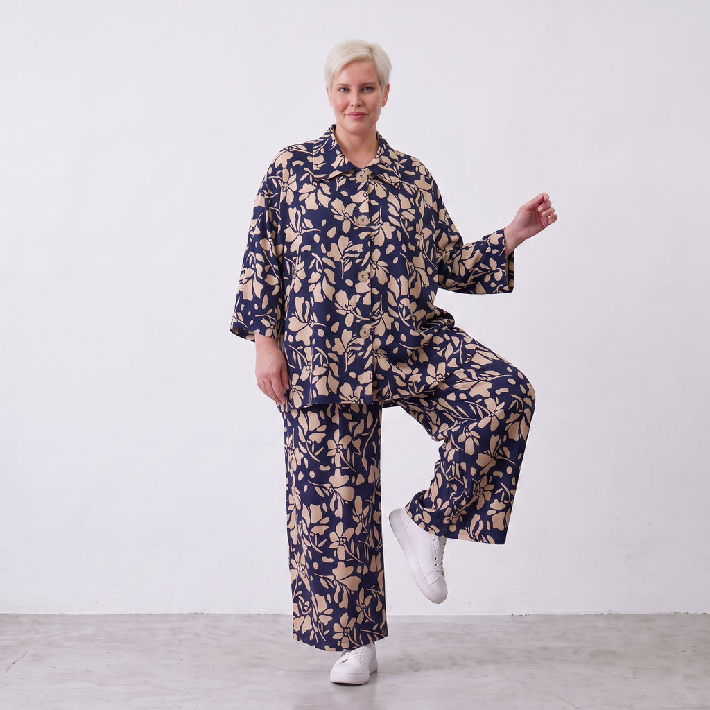AKH Fashion · Bluse · Flowing · 7092 · YunaNavy