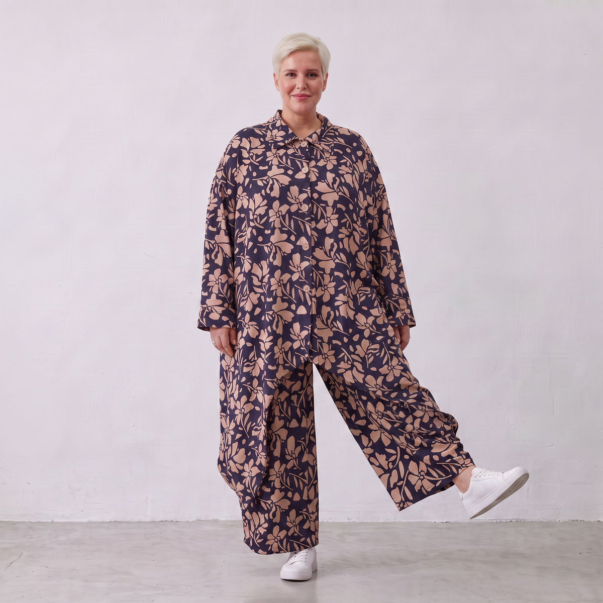 AKH Fashion · Bluse · Flowing · 7135 · YunaNavy