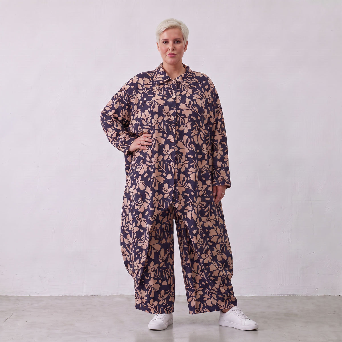 AKH Fashion · Bluse · Flowing · 7135 · YunaNavy