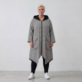 Leichter A-Linien-Mantel mit Kapuze im Crinkle-Look