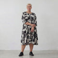 AKH Fashion Kleid 6698 Gissa, Schwarz/Weiß