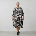 AKH Fashion Kleid 6698 Gissa, Schwarz/Weiß