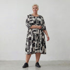 AKH Fashion Kleid 6698 Gissa, Schwarz/Weiß