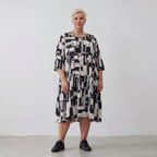 AKH Fashion Kleid 6698 Gissa, Schwarz/Weiß