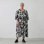 AKH Fashion Kleid 6948 Gissa, Schwarz/Weiß