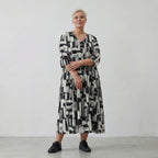 AKH Fashion Kleid 6948 Gissa, Schwarz/Weiß