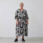 AKH Fashion Kleid 6948 Gissa, Schwarz/Weiß