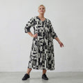 AKH Fashion Kleid 6948 Gissa, Schwarz/Weiß