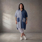 Funky Diva · Bluse · 10705 · Streifen · Blau/Weiss