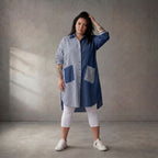 Funky Diva · Bluse · 10705 · Streifen · Blau/Weiss