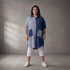 Funky Diva · Bluse · 10705 · Streifen · Blau/Weiss