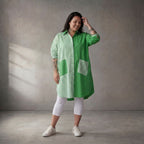 Funky Diva · Bluse · 10705 · Streifen · Grün/Weiß